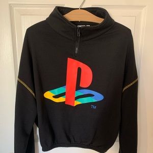 PlayStation Long Sleeve Womens Med Cropped top preowned